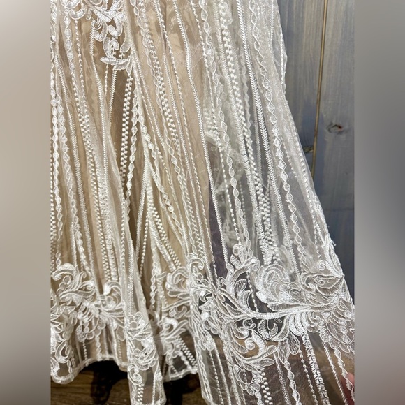 Lulus Ever Thine white lace Strapless Dress - Picture 9 of 14